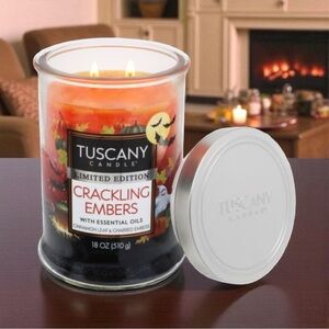 Tuscany Candle Fall Crackling Embers Cinnamon
Leaf Charred Embers 18oz Lim. Ed.